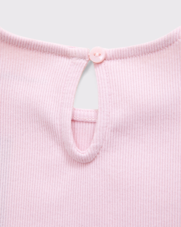 toddler flutter sleeve rib knit top, Ballet Pink view 2