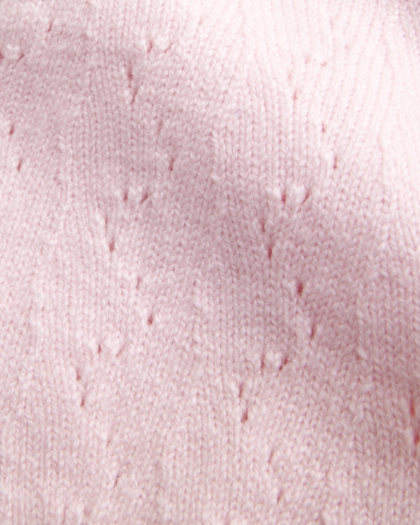 toddler pointelle stitch cardigan, Ballet Pink view 2