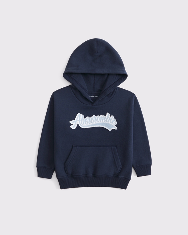 toddler logo popover hoodie, Sapphire view 1