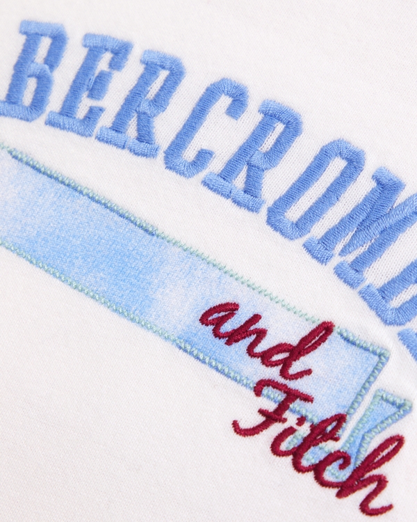 toddler embroidered logo tee, Cream view 2