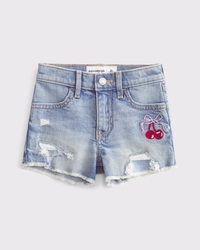toddler embroidered denim shorts