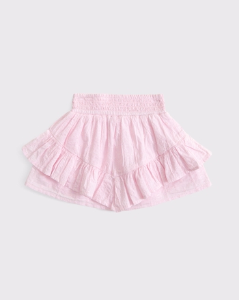 toddler smocked waistband ruffle eyelet skort