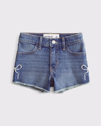 toddler embroidered denim shorts