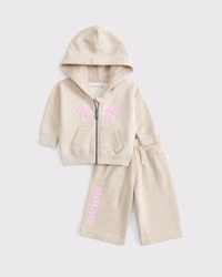 baby logo full-zip hoodie set