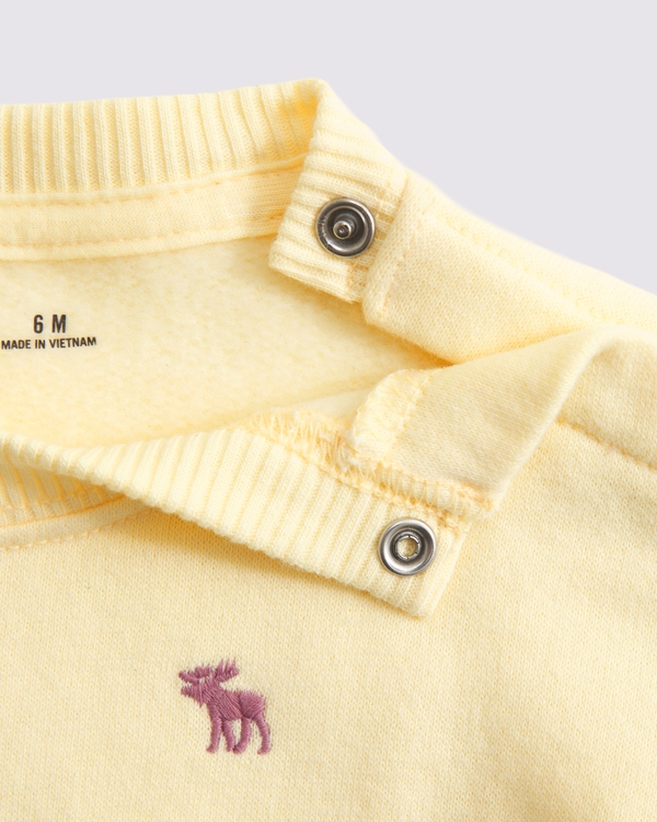 baby essential icon crew sweatshirt set, Light Yellow view 2