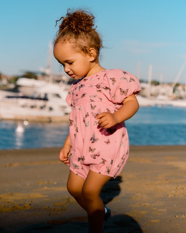 baby emerson bubble romper, Pink Pattern view 1