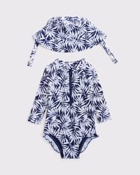 baby long-sleeve one-piece swimsuit set