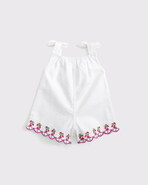 baby eyelet romper, White view 1