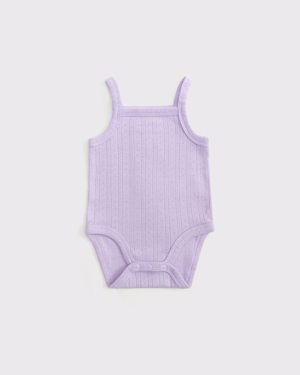 baby pointelle bodysuit set, Lavender Haze view 2