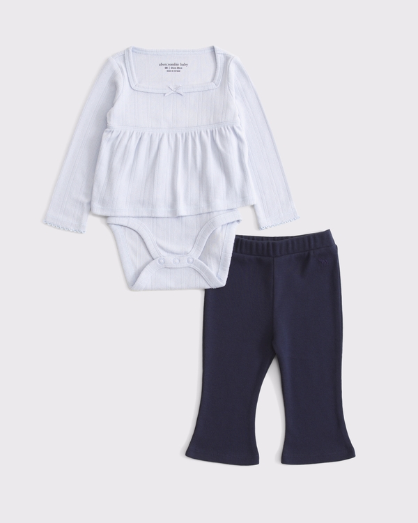 baby pointelle bodysuit and pant set