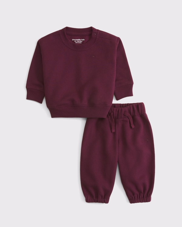 baby essential icon set, Maroon view 1