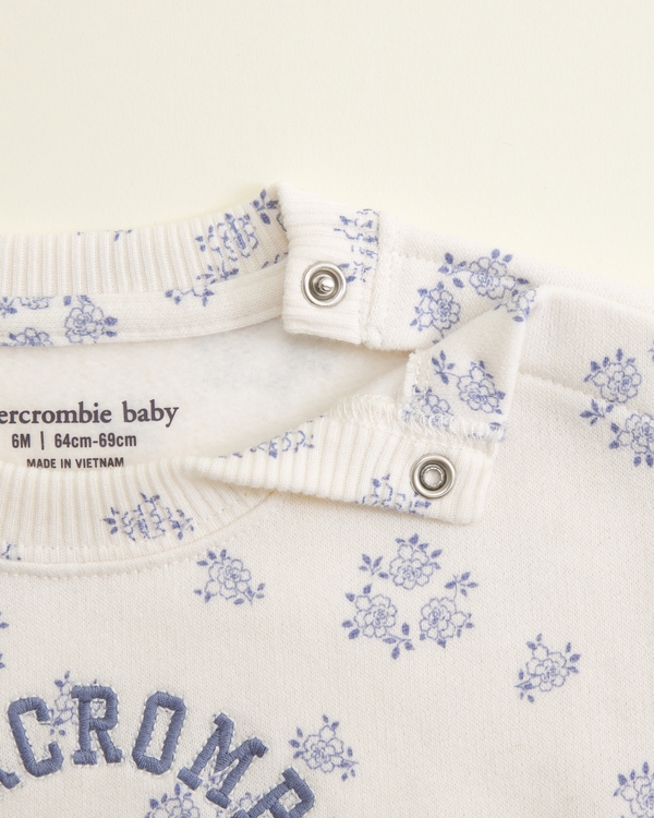 baby graphic logo set, Cream Floral view 2