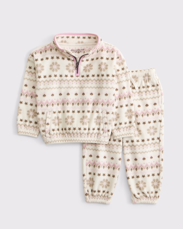 Abercrombie & Fitch toddler sherpa quarter-zip set