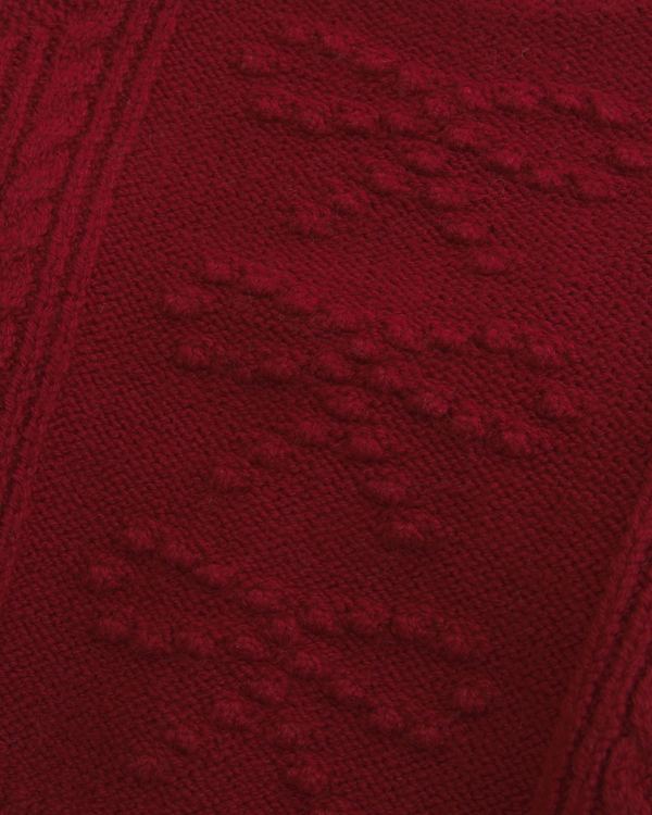 toddler bow cable sweater and skirt set, Rich Ruby view 2