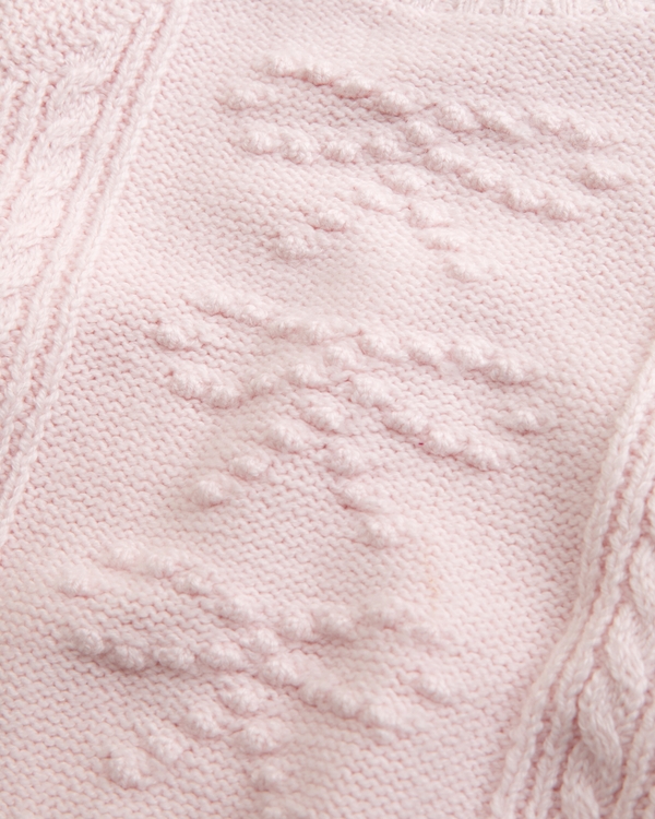 toddler bow cable sweater and skirt set, Light Pink view 2