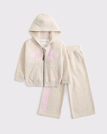 toddler logo full-zip hoodie set
