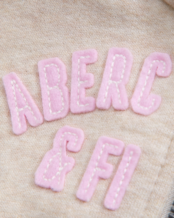 toddler logo full-zip hoodie set, Oatmeal view 2