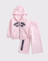 toddler logo full-zip hoodie set