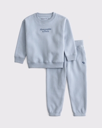 toddler essential logo crew sweatshirt set