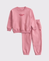 toddler essential logo crew sweatshirt set