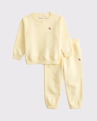 toddler essential icon crew sweatshirt set