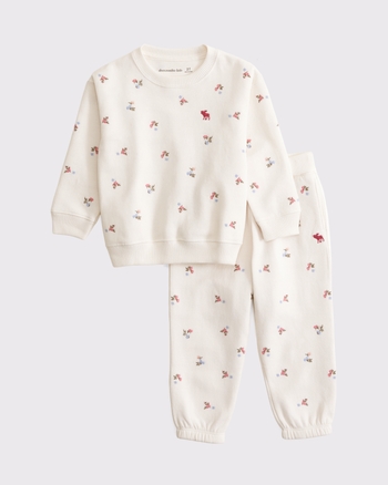 toddler essential icon crew sweatshirt set