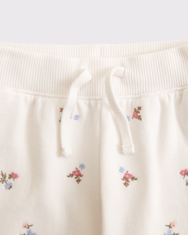 toddler essential icon crew sweatshirt set, Cream Floral view 2