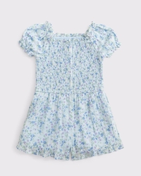toddler smocked button-through romper