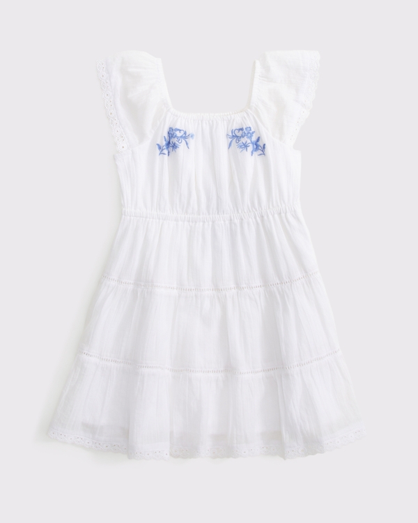 baby & toddler toddler lace-trim tiered dress | baby & toddler toddler (2T  - 5T) | Abercrombie.com