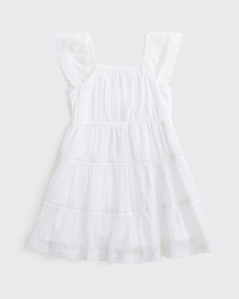 baby & toddler toddler lace-trim tiered dress | baby & toddler