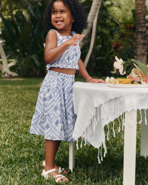 toddler tank and skirt set, Blue Pattern view 1