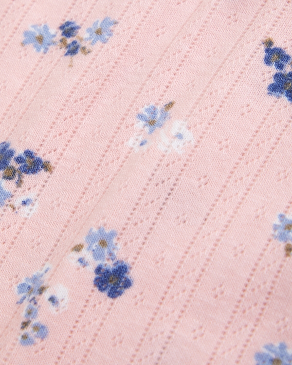 toddler pointelle set, Pink Floral view 2