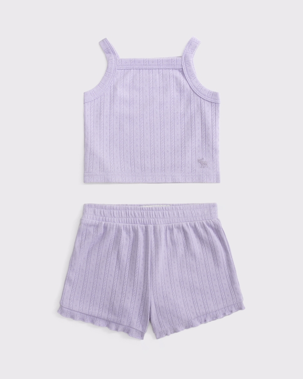 toddler pointelle set, Lavender Haze view 1