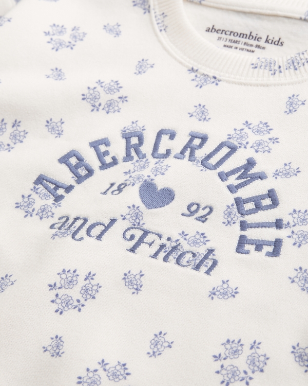 toddler graphic logo set, Cream Floral view 2