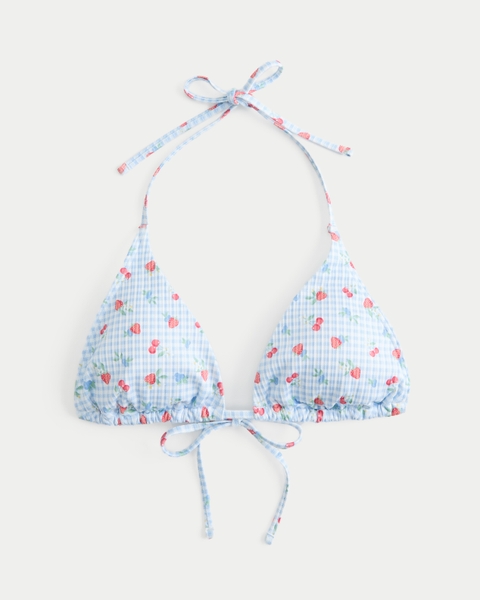 Верх бикини Multi-Way, треугольные чашки, в рубчик — Hollister