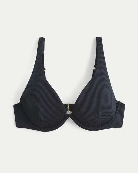 Верх бикини Apex, на косточках, в рубчик — Hollister