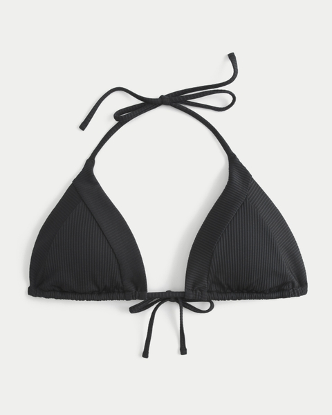Верх бикини Multi-Way, треугольные чашки, в рубчик — Hollister