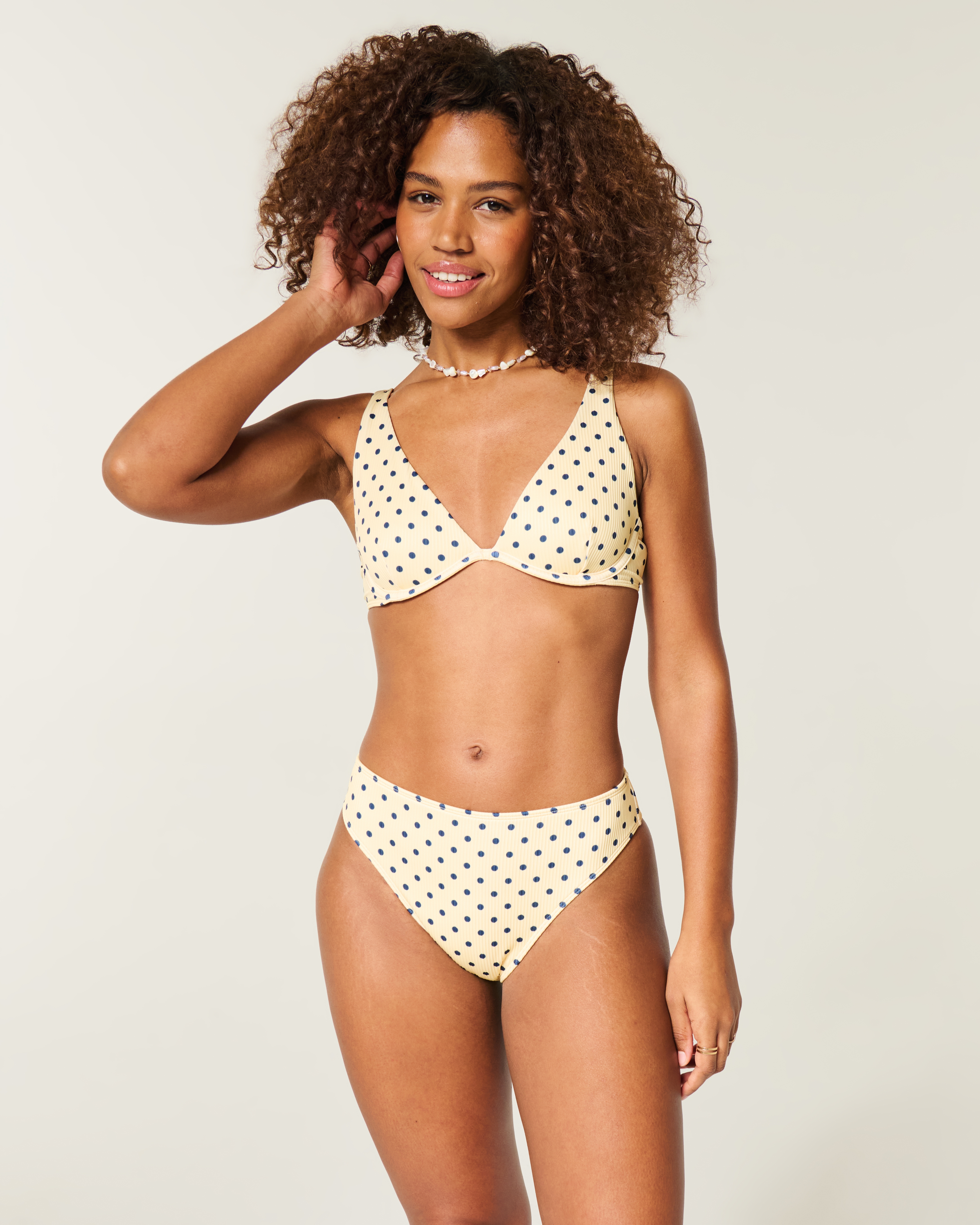 Низ бикини Curvy, крой чики, высокая линия бедра, в рубчик — Hollister — фото 2