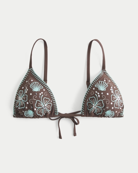 Верх бикини Embellished Stitch Over-the-Shoulder — Hollister