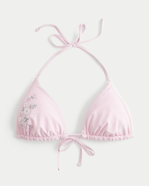 Верх бикини Reversible, треугольные чашки, с логотипом — Hollister
