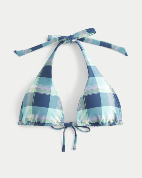 Женские купальники Hollister Logo Icon Halter Triangle Bikini