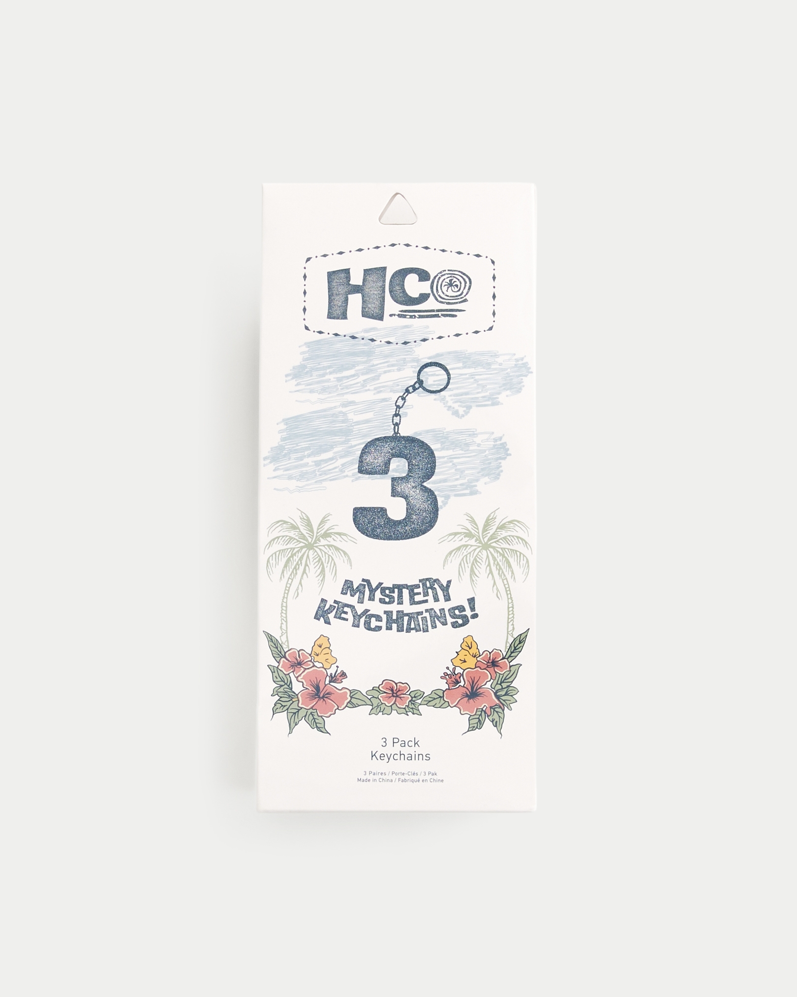 Мужские брелоки Hollister Blind Box Mystery Keychain 3-Pack, цвет: Разноцветный