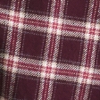 cream - burgundy plaid