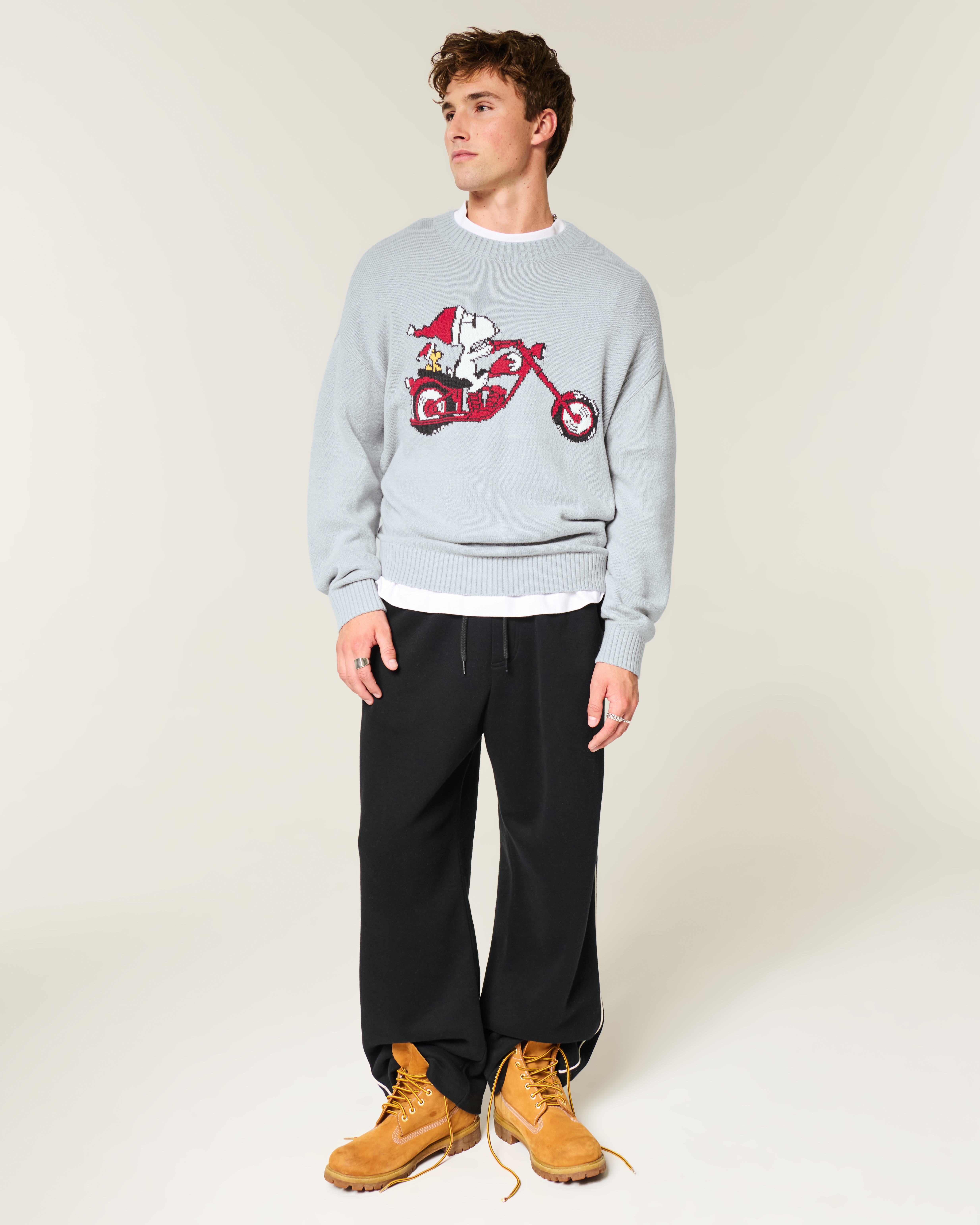 Мужские свитеры Hollister Boxy Snoopy Graphic Crew Sweater — фото 3