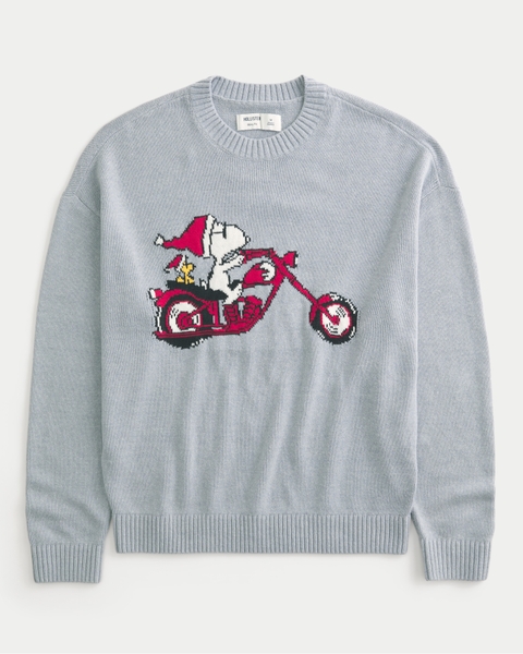 Мужские свитеры Hollister Boxy Snoopy Graphic Crew Sweater