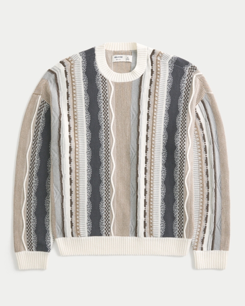 Мужские свитеры Hollister Boxy Striped Crew Sweater