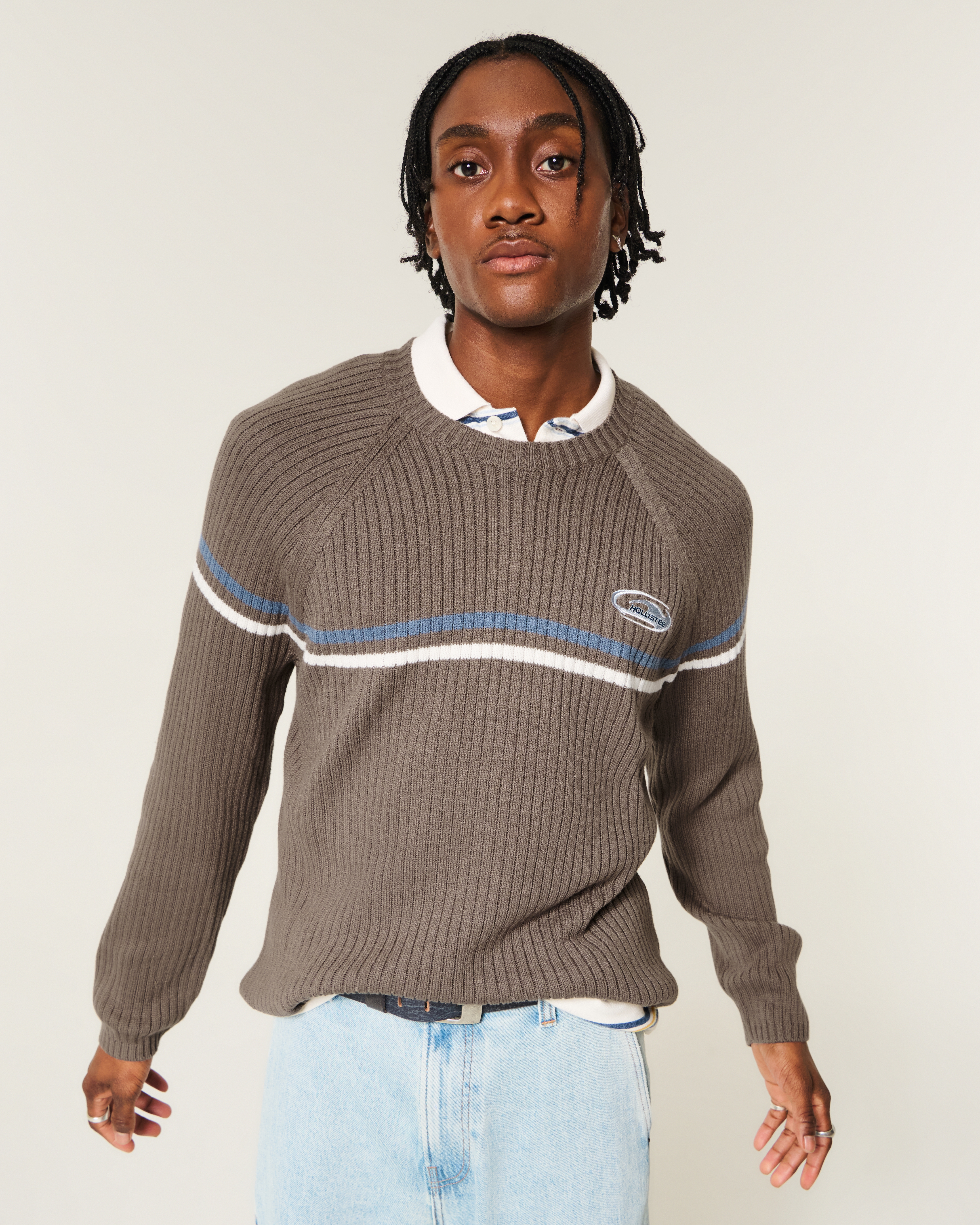 Мужские свитеры Hollister Boxy Logo Crew Sweater — фото 2
