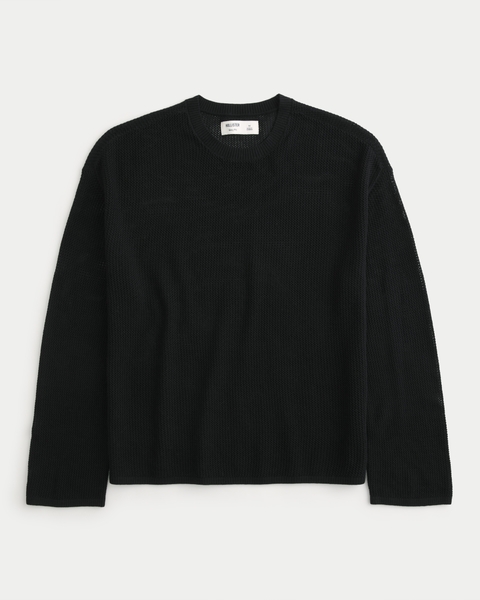 Мужские свитеры Hollister Boxy Crochet-Style Crew Sweater