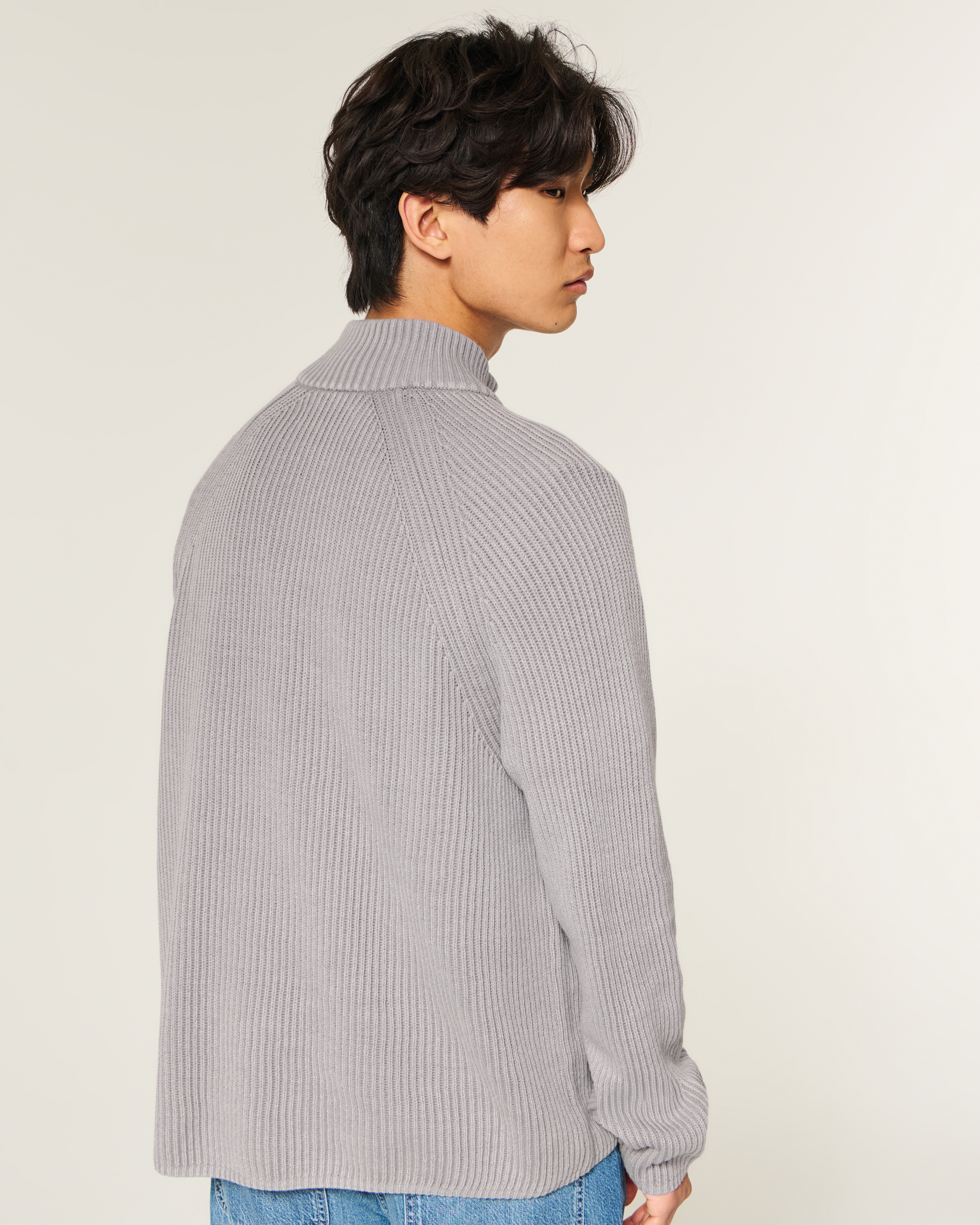 Мужские свитеры Hollister Boxy Washed Quarter-Zip Sweater — фото 3