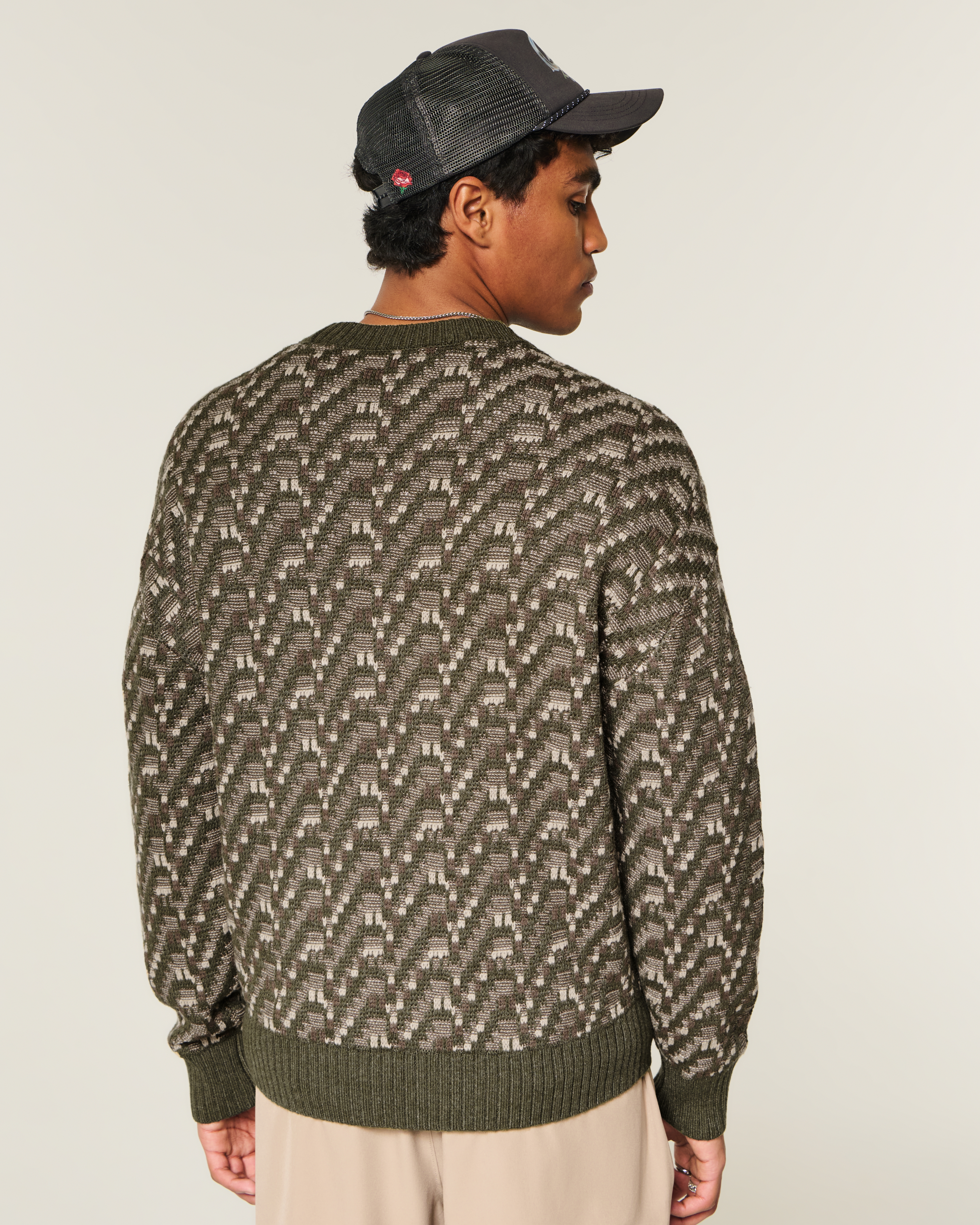Мужские свитеры Hollister Boxy Pattern Crew Sweater — фото 3